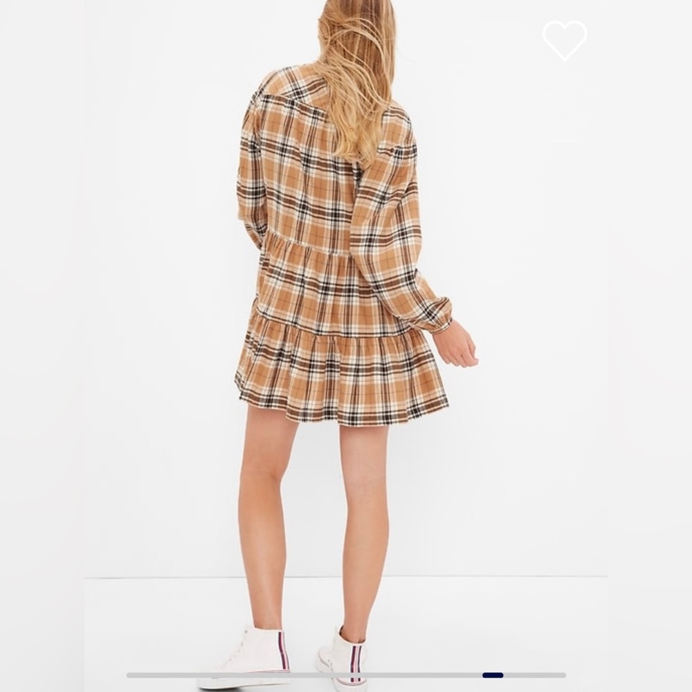 GAP Plaid Tiered Mini Dress